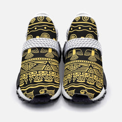 Mexican Tribal gold  pattern gym shoes Unisex Lightweight Custom shoes - TheRepublicStudio