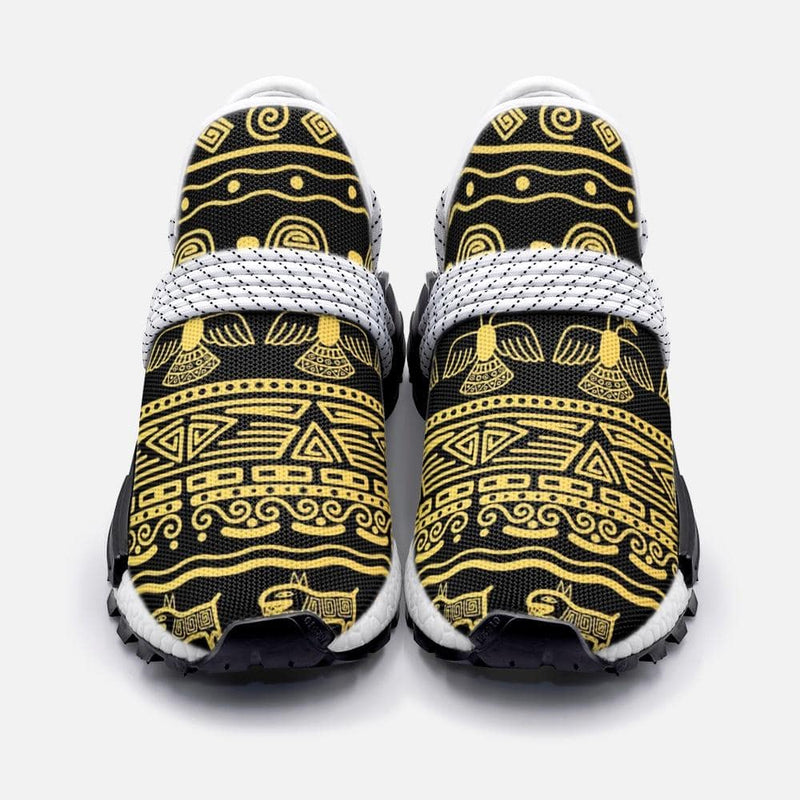 Mexican Tribal gold  pattern gym shoes Unisex Lightweight Custom shoes - TheRepublicStudio