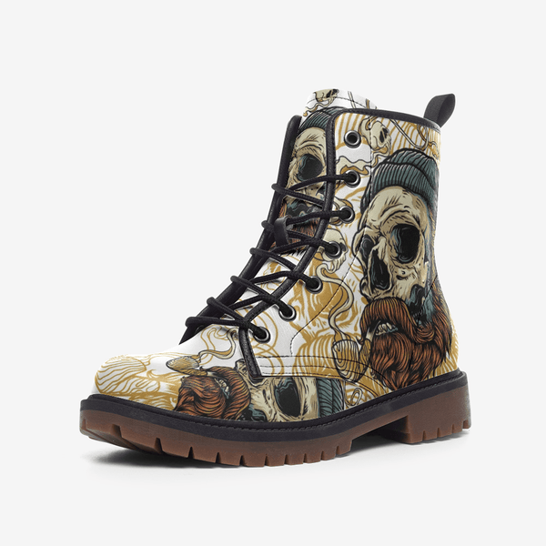 Smoking Skull sailor Casual Leather Lightweight boots MT - 3.5 Men / 5 Women - TheRepublicStudio