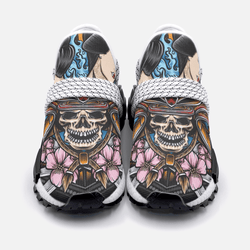 Skeleton Samurai Unisex Lightweight Custom shoes - TheRepublicStudio