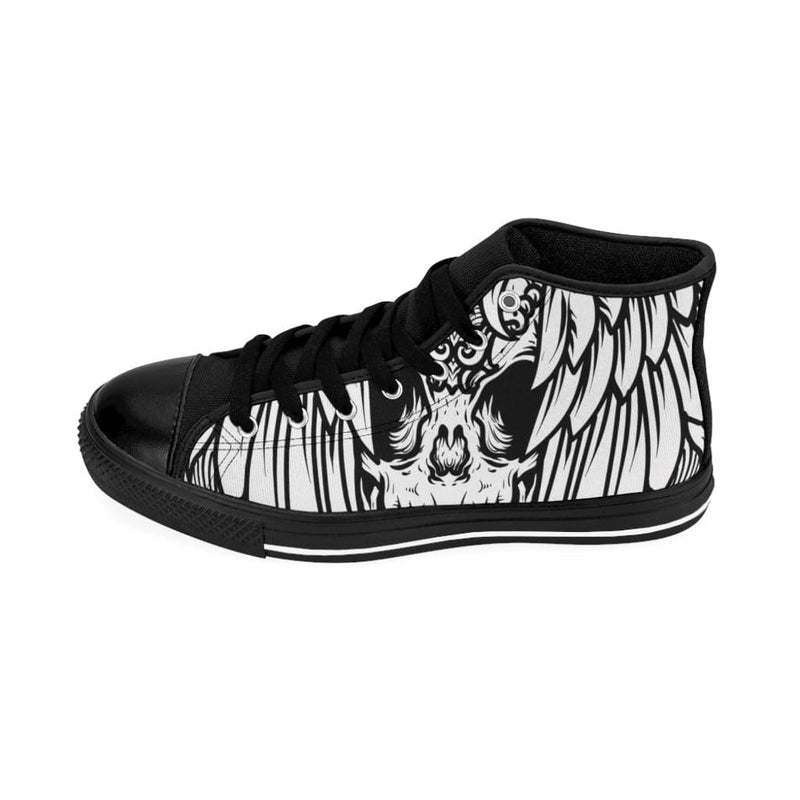 Engraving owl and skull Women's High-top Sneakers - TheRepublicStudio