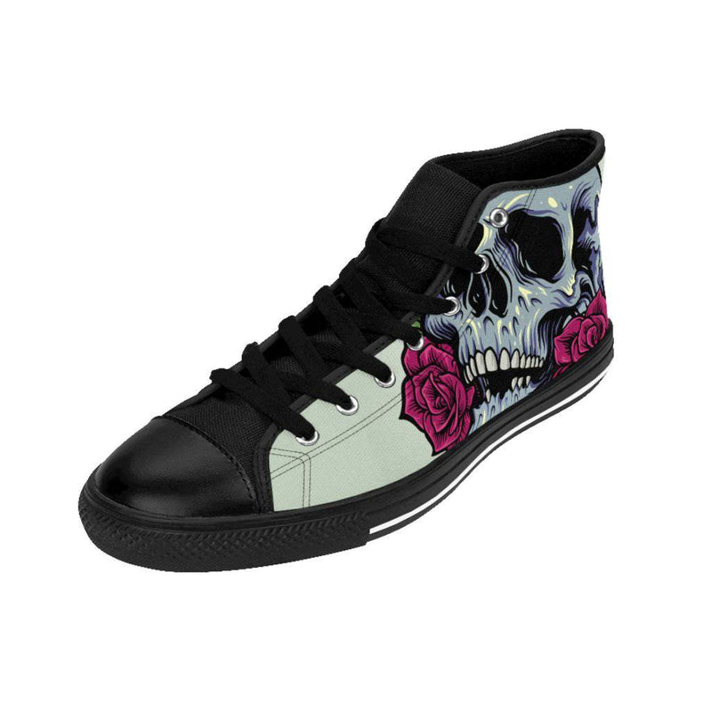 Sugar skull anatomy with roses Men's High-top Sneakers - TheRepublicStudio