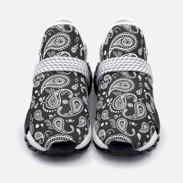 grey paisley bandana Unisex Lightweight Custom shoes - TheRepublicStudio
