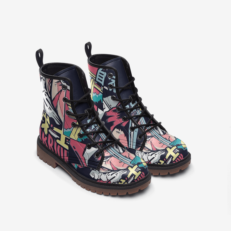 Homemade Warrior Manga Casual Leather Lightweight boots MT - TheRepublicStudio