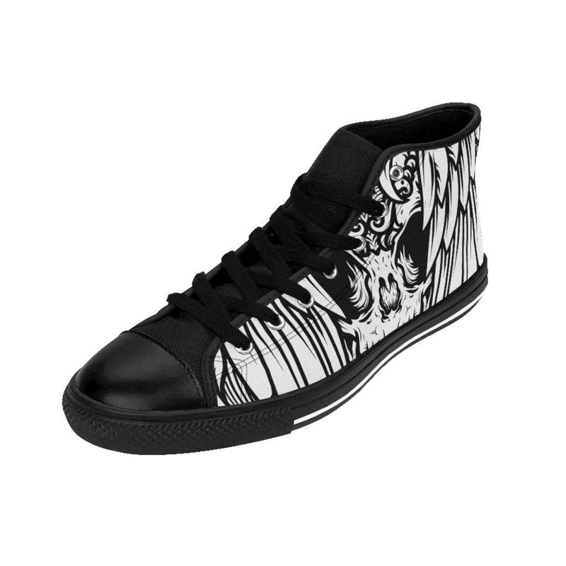 Engraving owl and skull Women's High-top Sneakers - TheRepublicStudio