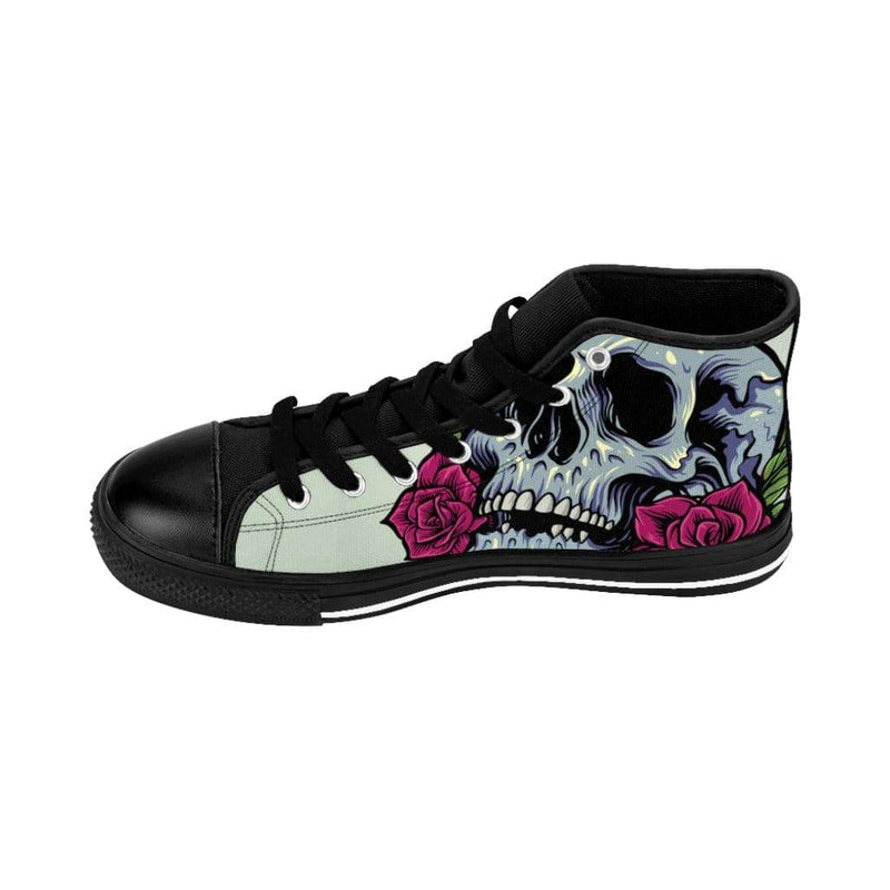Sugar skull anatomy with roses Women's High-top Sneakers - TheRepublicStudio