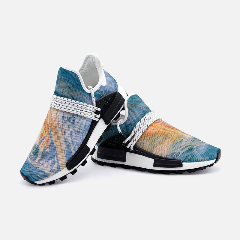 multicolored oil gasoline stains water psychedelic Unisex Lightweight Custom shoes - TheRepublicStudio