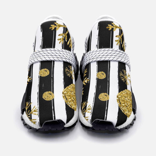 Snowflake striped pattern Unisex Lightweight Custom shoes - TheRepublicStudio