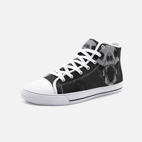 Animal Skull Unisex High Top Canvas Shoes - 3 Men / 4.5 Women - TheRepublicStudio