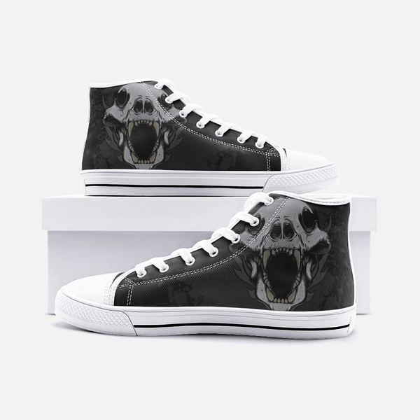 Animal Skull Unisex High Top Canvas Shoes - TheRepublicStudio