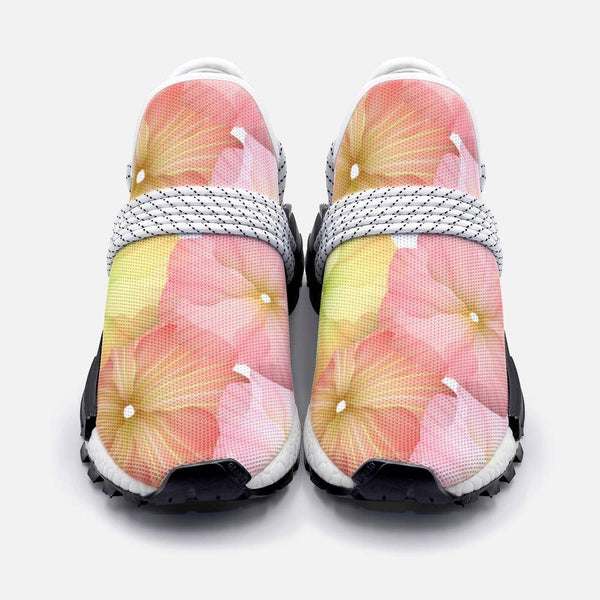 Pink and yellow flower Unisex Lightweight Custom shoes - TheRepublicStudio