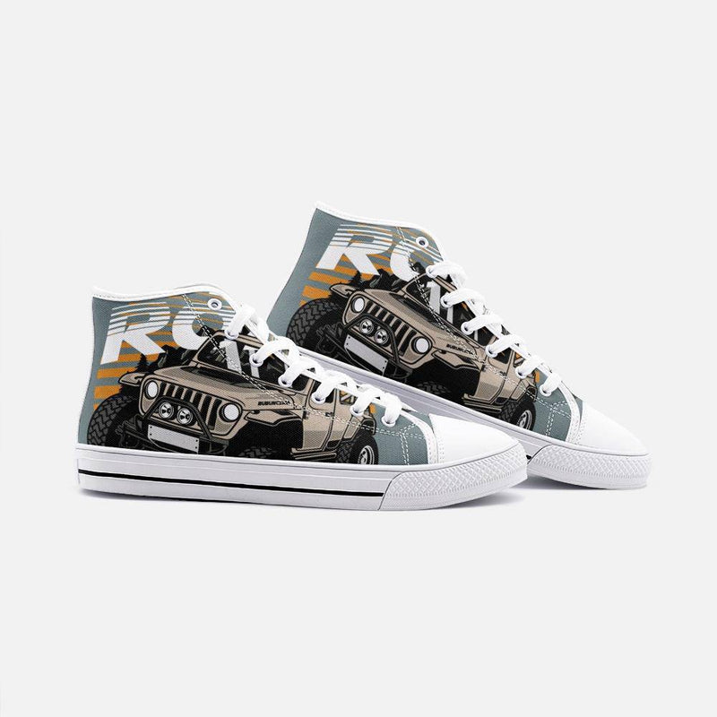 Off road Unisex High Top Canvas Shoes - TheRepublicStudio