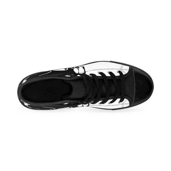 White and Black Women's High-top Sneakers - TheRepublicStudio