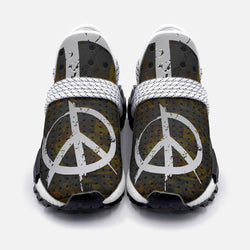 Anti-nuclear background with peace symbol Unisex Lightweight Custom shoes - TheRepublicStudio