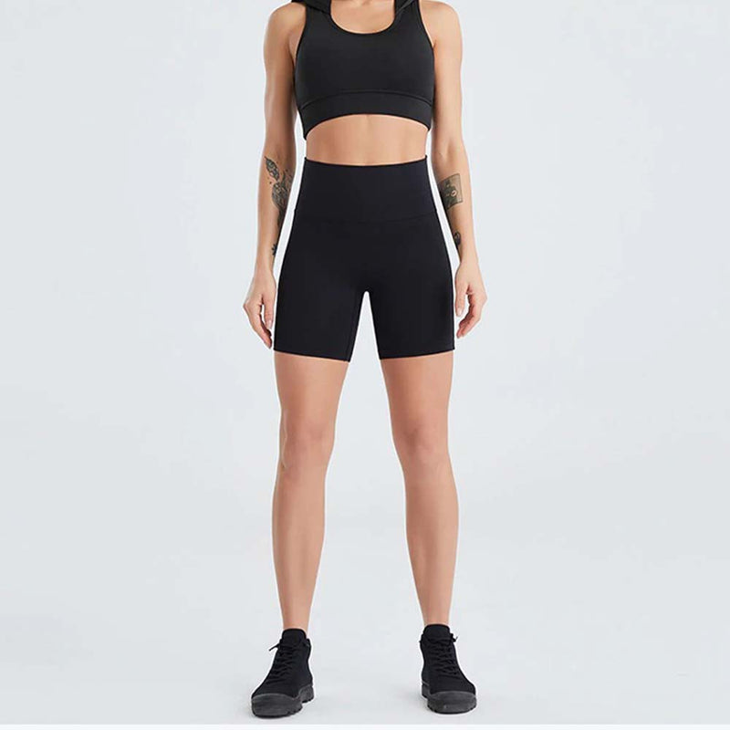 Brand Female Athletic Yoga Sets Workout Clothes for Women Hooded Vest Shorts 2 Piece Fitness Wear Run Gym Clothing Suit - TheRepublicStudio