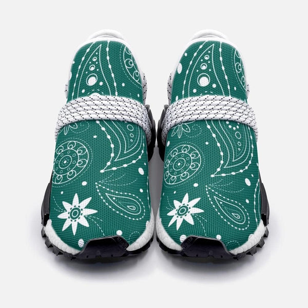 Green paisley Unisex Lightweight Custom shoes - TheRepublicStudio