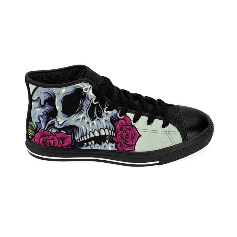 Sugar skull anatomy with roses Women's High-top Sneakers - TheRepublicStudio