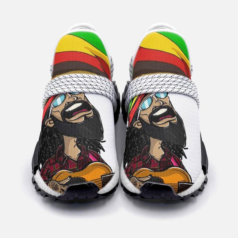 Reggae man singing with guitar Unisex Lightweight Custom shoes - TheRepublicStudio