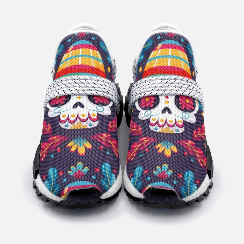 Day of the dead floral Unisex Lightweight Custom shoes - TheRepublicStudio
