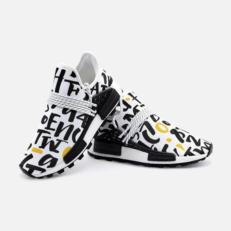 Letters pattern Unisex Lightweight Custom shoes - TheRepublicStudio