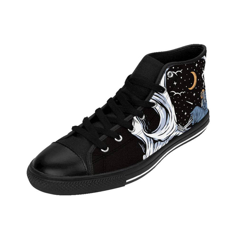 Enjoy the night while drinking coffee Women's High-top Sneakers - TheRepublicStudio