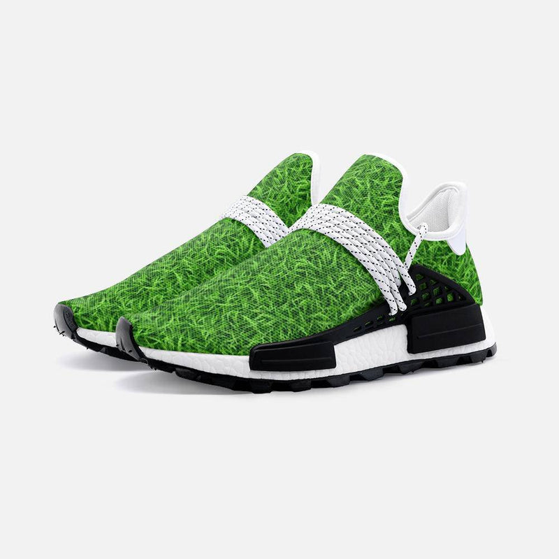 green grass pattern Unisex Lightweight Custom shoes - 3 Men / 4.5 Women / White - TheRepublicStudio