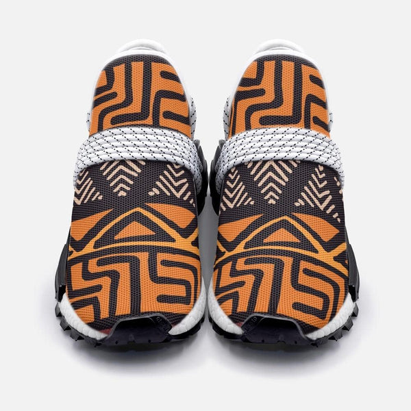 African Ethnic stripes pattern with abstract shapes gym shoes Unisex Lightweight Custom shoes - TheRepublicStudio
