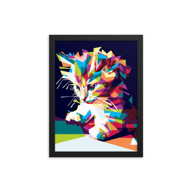 Reading  Cat Framed poster - TheRepublicStudio
