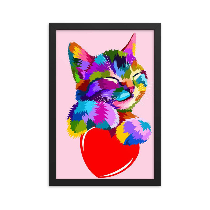 Love my cat Framed poster - TheRepublicStudio
