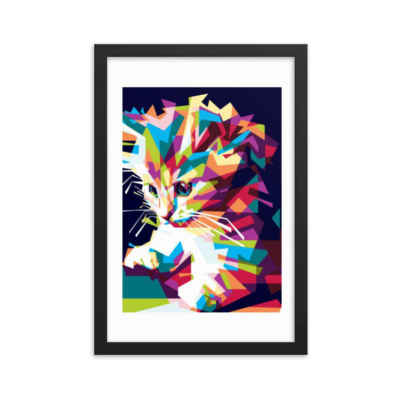 Reading  Cat Framed poster - TheRepublicStudio