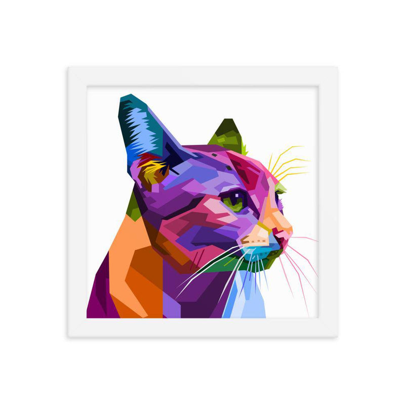Sad Cat Framed poster - TheRepublicStudio