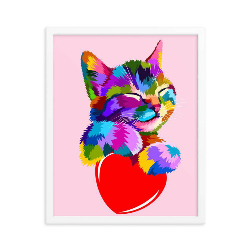 Love my cat Framed poster - TheRepublicStudio