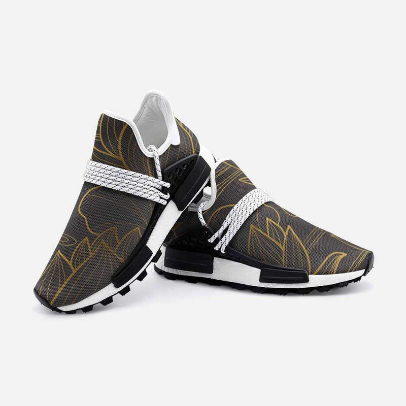 Black golden Unisex Lightweight Custom shoes - TheRepublicStudio