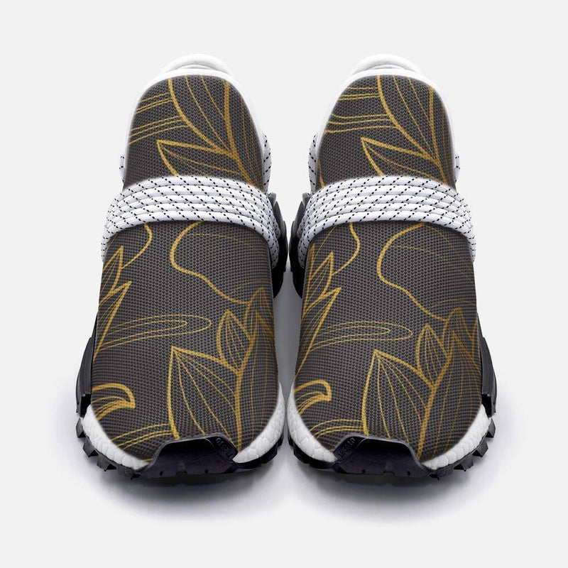 Black golden Unisex Lightweight Custom shoes - TheRepublicStudio