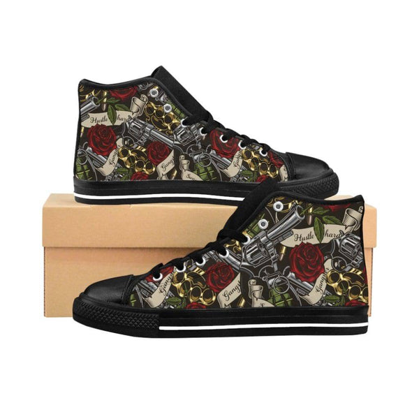 Neurofunk soldier Women's High-top Sneakers - Black / US 9 - TheRepublicStudio