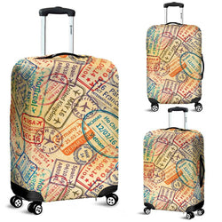 Travel Stamps Luggage Cover - TheRepublicStudio