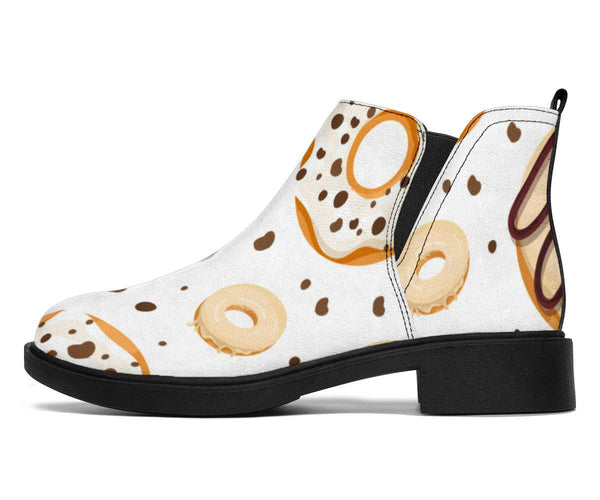 White Chocolate Doughnut Design Boots - TheRepublicStudio
