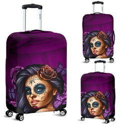 Luggage Covers Calavera Violet - TheRepublicStudio