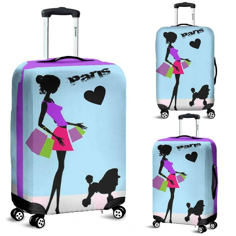 Shopping In Paris Luggage Covers - TheRepublicStudio