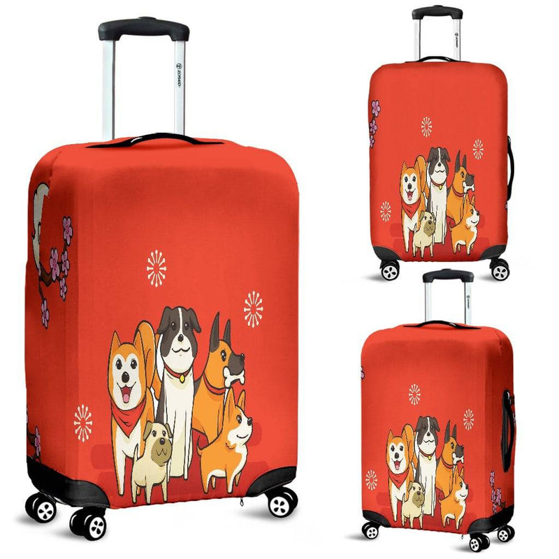 NP I Love Dogs Luggage Cover - TheRepublicStudio