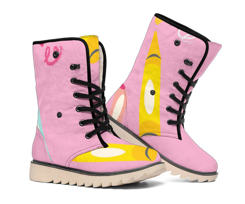 Pink Crayon Polar Boots - TheRepublicStudio