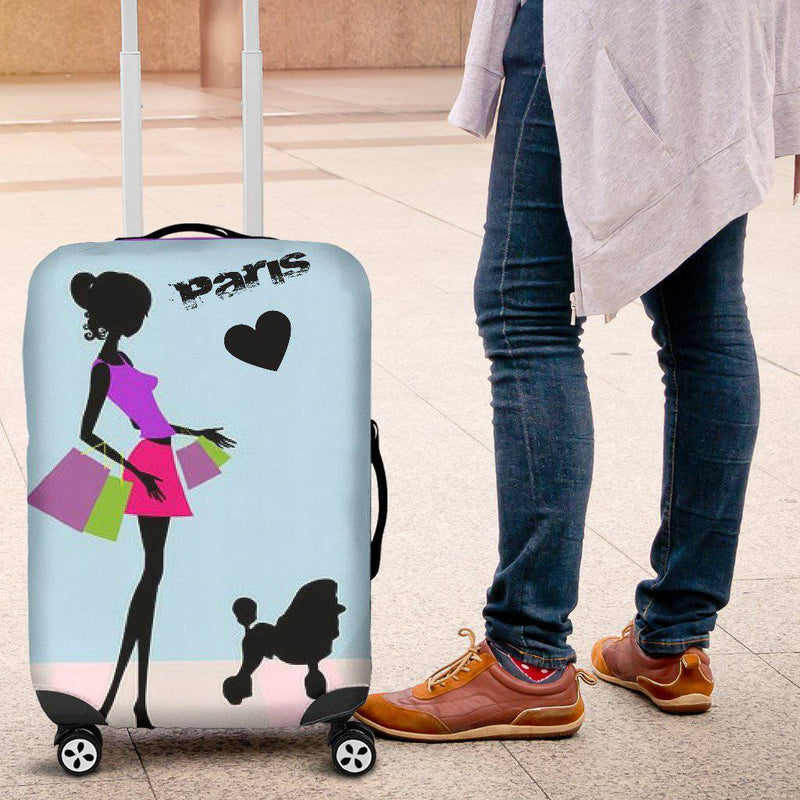 Shopping In Paris Luggage Covers - TheRepublicStudio