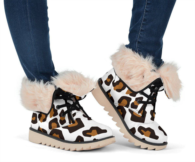Leopard Print Polar Boots - TheRepublicStudio