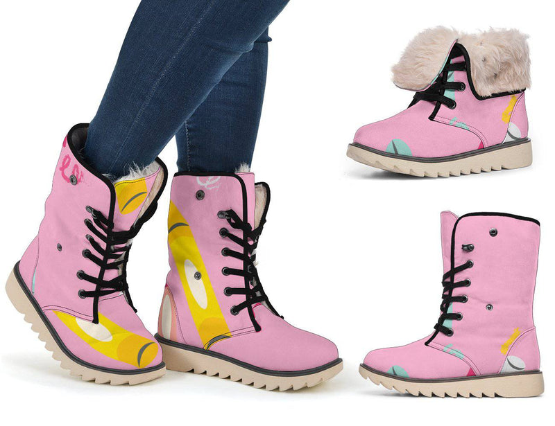 Pink Crayon Polar Boots - TheRepublicStudio