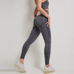 Seamless Women Yoga Set High Waist Yoga Pants Gym Clothing Women Sportswear Fitness Long Sleeve Shirt Workout Sports Suits 2pcs - TheRepublicStudio