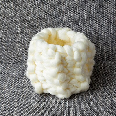 Thick Wool Chunky Blanket Newborn Photo Costume Crochet Basket Photo Shooting Knit Egg Shell Cocoon Baby Photography Backdrop - TheRepublicStudio