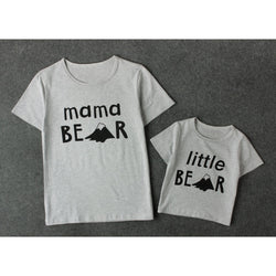 New Arrival Family Look Summer little/mama Bear Pattern Family t shirt Mom Daughter Son Clothes Top Tee Family Matching Outfits - TheRepublicStudio