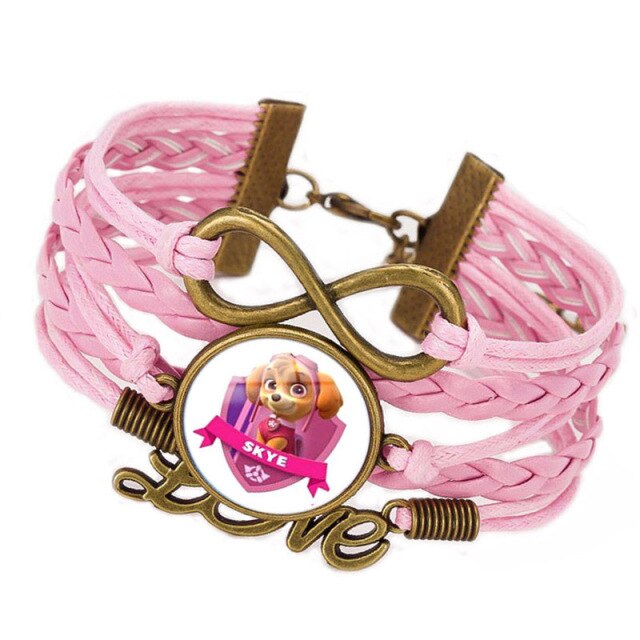 CAXYBB Dog Paw love leather rope Bracelets Bangles Bracelet Patrol Kids Kids Cartoon Birthday Gift bracelrt Jewelry - TheRepublicStudio