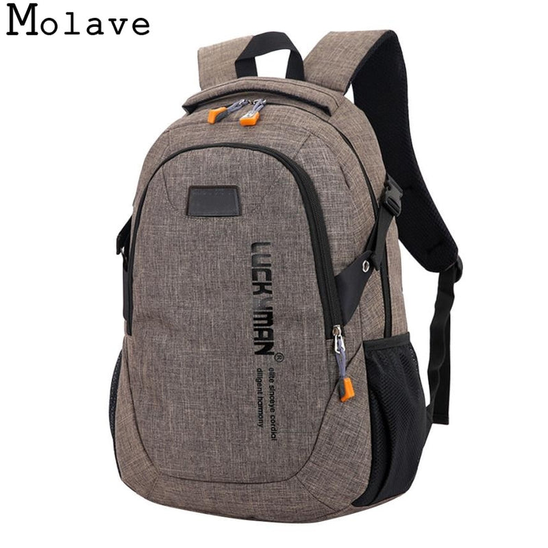 MOLAVE Backpack new casual canvas Travel Unisex laptop Designer student school bag anti theft backpack waterproof Jan3 - TheRepublicStudio