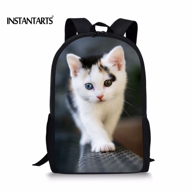 INSTANTARTS 2018 Newest Children's School Bags Kawaii Animal Cat Printing Backpack for Primary School Satchel Children Bookbags - TheRepublicStudio